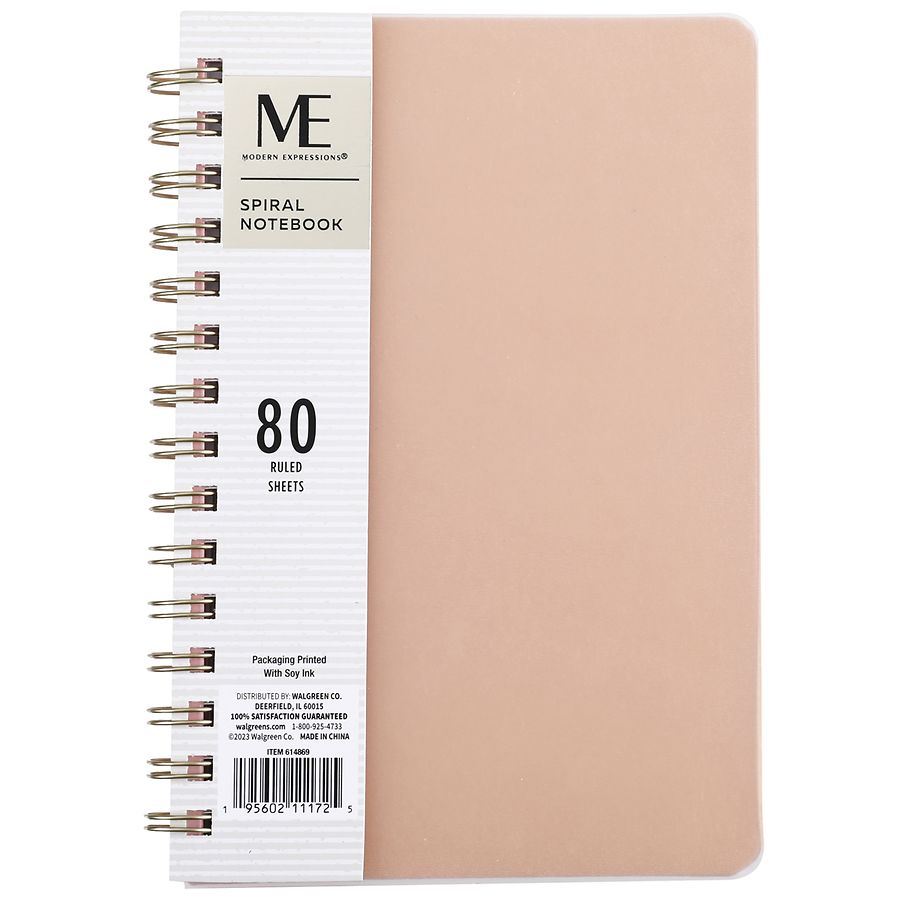 Modern Expressions Spiral Notebook, 80 Pages Walgreens