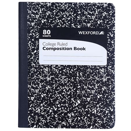 Wexford College Ruled Composition Book Black