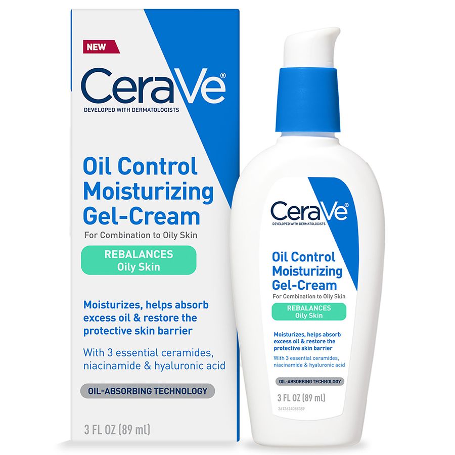 CeraVe Oil Control Moisturizing Gel Cream Face Moisturizer for Oily Skin Fragrance Free Walgreens