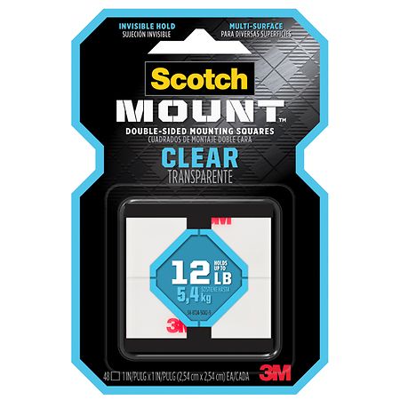 Scotch Double Sided Mounting Squares Clear