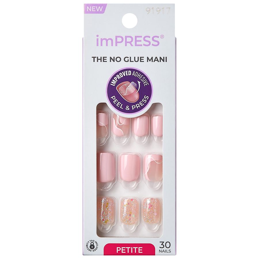Kiss imPRESS Press On Nails No Glue Needed Squoval Petite This