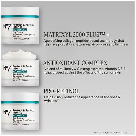 No7 Protect & Perfect Intense Day Cream – Englische Anleitung, Feuchtigkeitsspendende Tagespflege