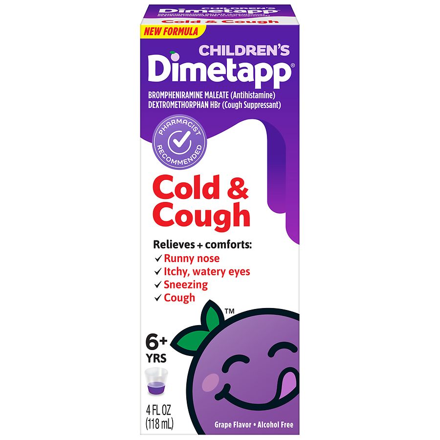 Children's Dimetapp Cold & Cough Medicine AlcoholFree Grape Walgreens