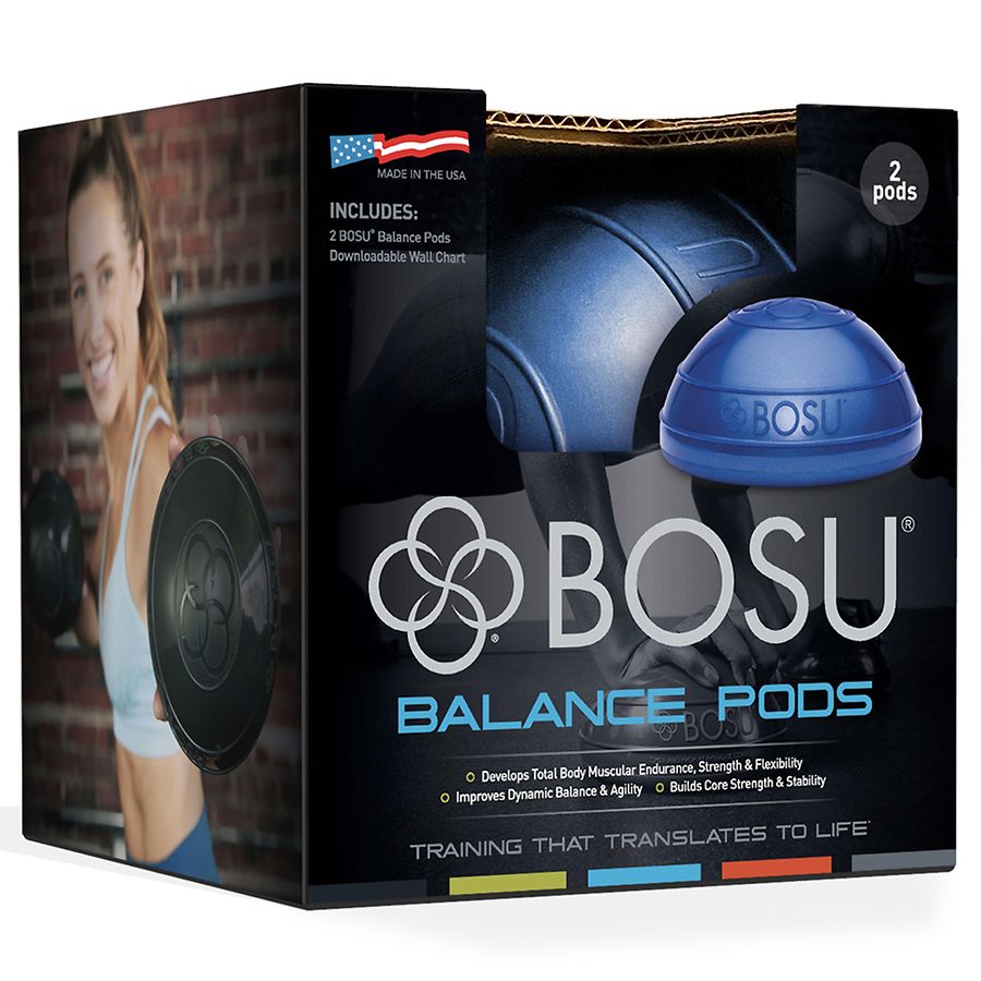 Bosu Balance Pods – Lot De 2 – Capsules D’équilibre – Dôme Et Côté Plat – Antidérapant – Gainage, Force, Stabilité