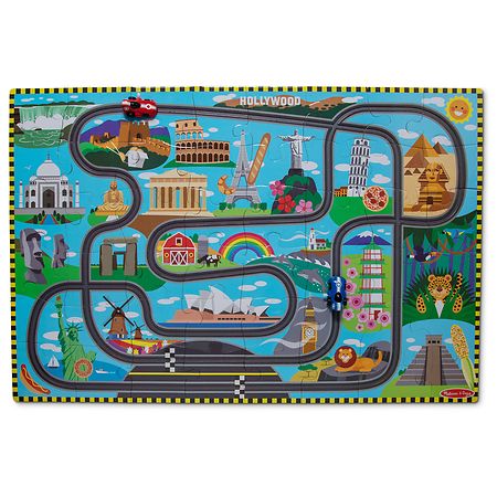 UPC 000772310093 product image for Melissa & Doug Race Track Floor Puzzle - 1.0 ea | upcitemdb.com