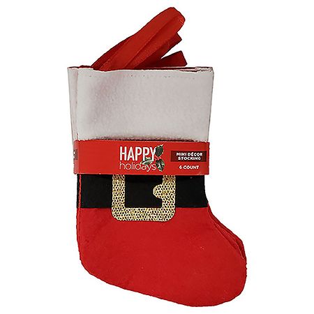 Festive Voice Happy Holidays Christmas Mini Stockings