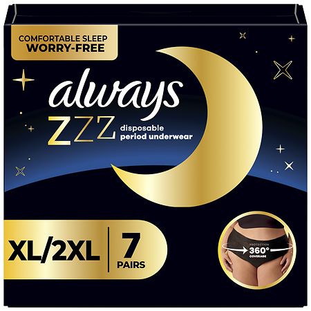 Always ZZZ Overnight Disposable Period Underwear for Women