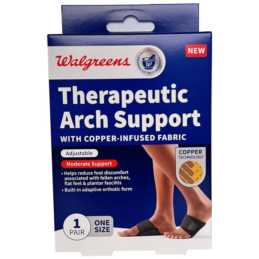 Walgreens Copper Therapeutic Arch Support One Size Walgreens
