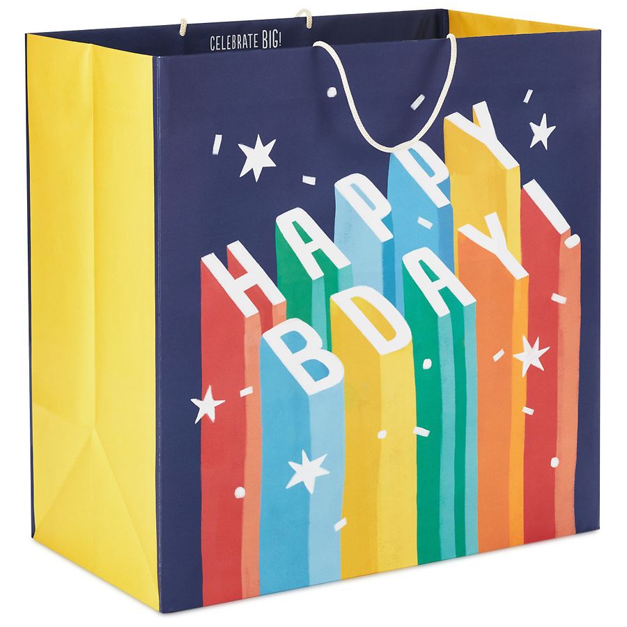 Hallmark Birthday Gift Bag (Uplifted Lettering) Extra-Deep | Walgreens