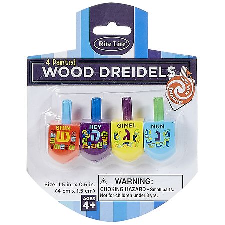 Rite Lite Painted Wood Dreidels Multi