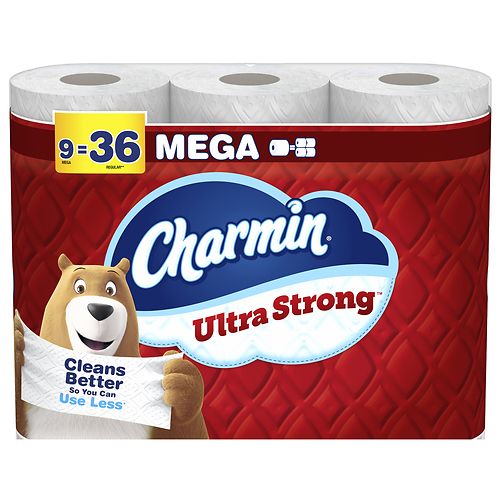 9-Pack Mega Charmin Toilet Paper Mega Rolls (Ultra Strong) (220 Sheets Per Roll)