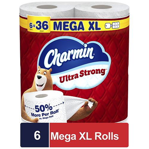 6-Pack Charmin 2-Ply Toilet Paper Mega XL Rolls (330 Sheets Per Roll)