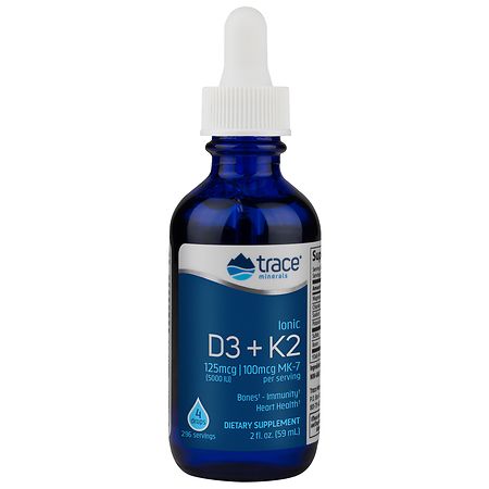 Trace Minerals Research Ionic D3 + K2 Drops 2 OZ