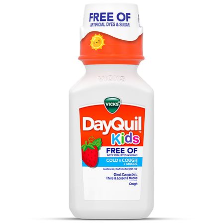 DayQuil Kids Cold & Cough + Mucus Relief, No Artificial Dyes or Sugar Berry