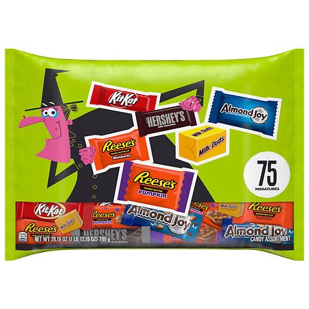 UPC 034000945368 product image for HERSHEY'S Miniatures Halloween Candy, Bag Assorted Chocolate - 28.19 oz | upcitemdb.com