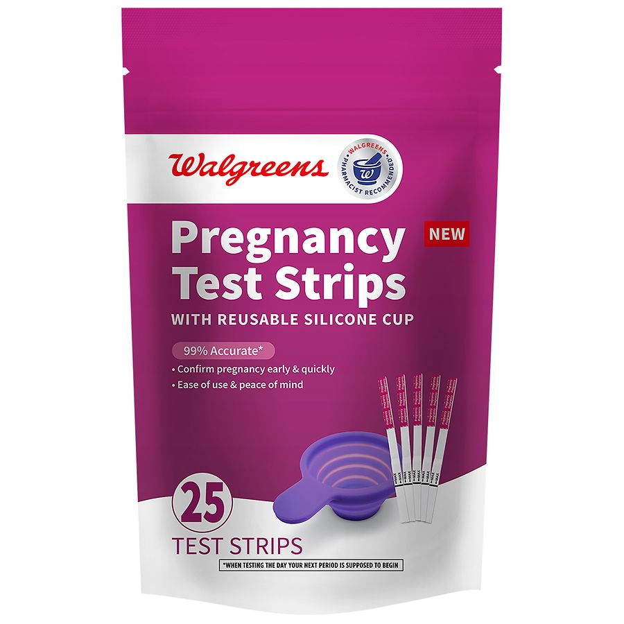 Walgreens Pregnancy Test Strips With Reusable Silicone Cup | Walgreens