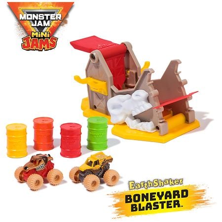 Monster Jam Earthshaker Boneyard Blaster Mega Frenzy Playset