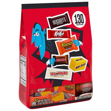 UPC 034000945429 product image for HERSHEY'S Miniatures Halloween Candy, Bulk Bag Assorted - 39.51 oz | upcitemdb.com