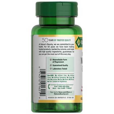 magnesium glycinate glutathione Nature'sfield Magnesium Glycinate 400mg | 180