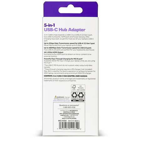 Infinitive 5-in-1 Adapter Hub Black