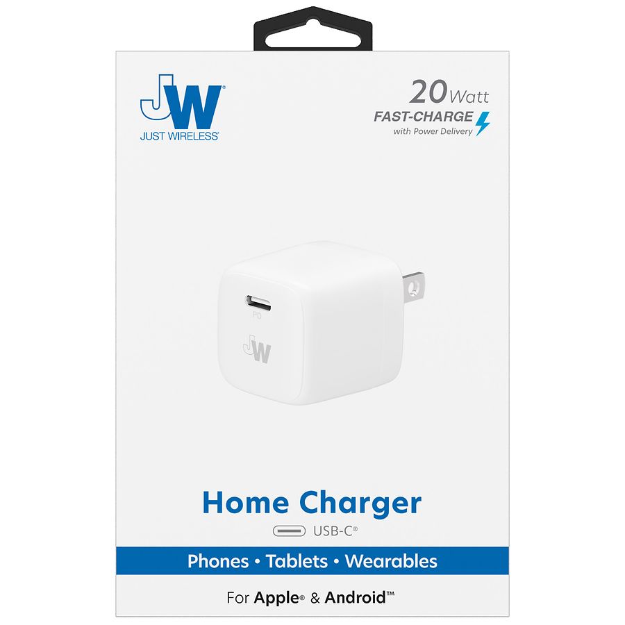Just Wireless Home Charger USBC 20 Watt Walgreens