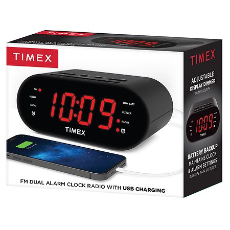Timex AM/FM Dual Alarm Clock Radio