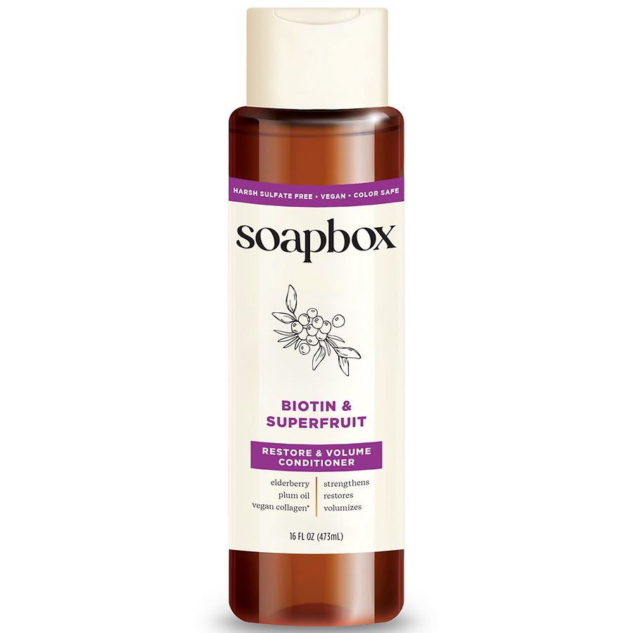 Soapbox Biotin & Superfruit Blend Restore, Volumize Strengthening