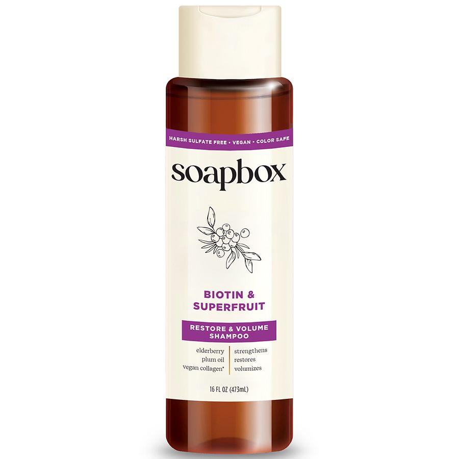 Soapbox Biotin & Superfruit Blend Restore, Volumize Strengthening