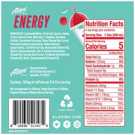 Alani Nu Energy Drink Cherry Slush