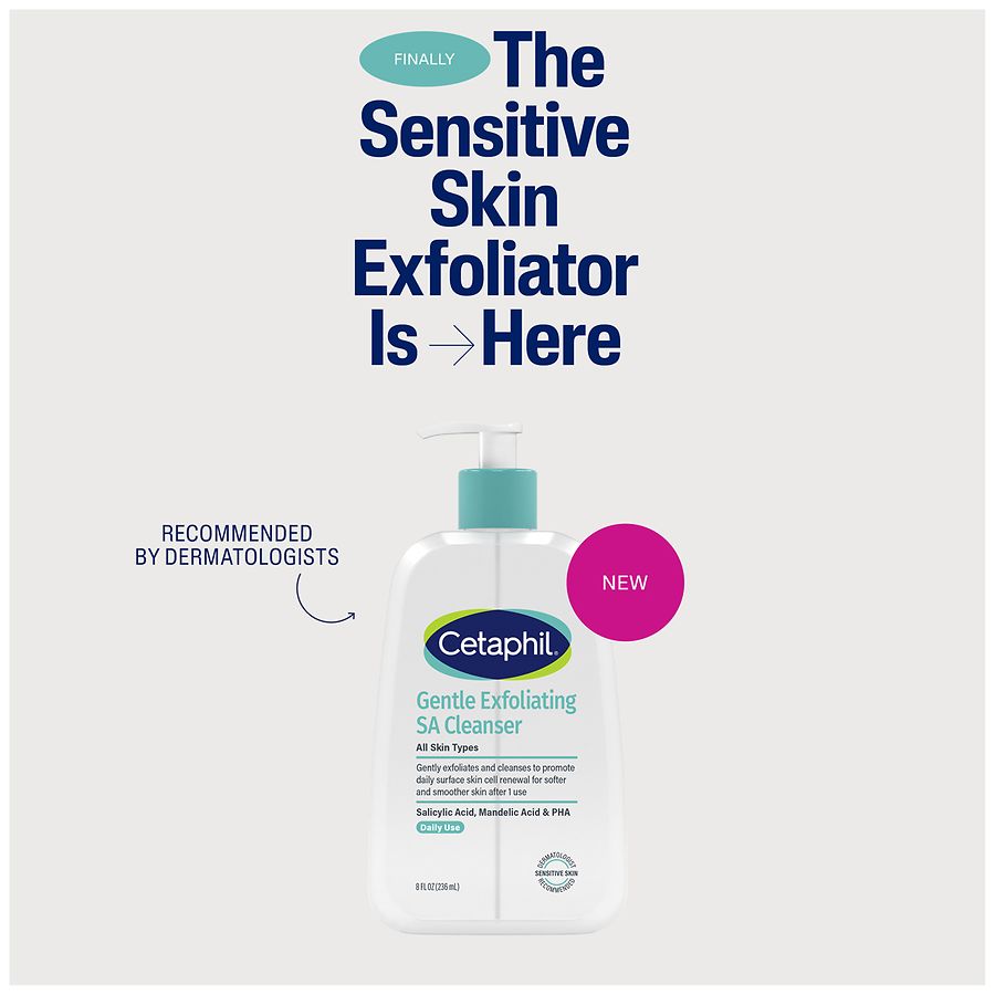 Cetaphil Gentle Exfoliating SA Cleanser Unscented | Walgreens