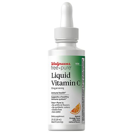 Walgreens Free & Pure Liquid Vitamin C Natural Orange
