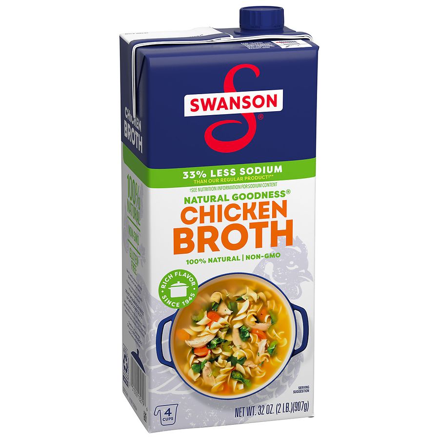 Swanson Natural Goodness 33% Less Sodium Chicken Broth