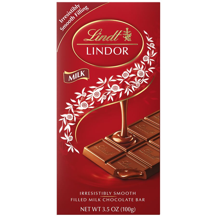Lindor Filled Chocolate Bar Milk Chocolate