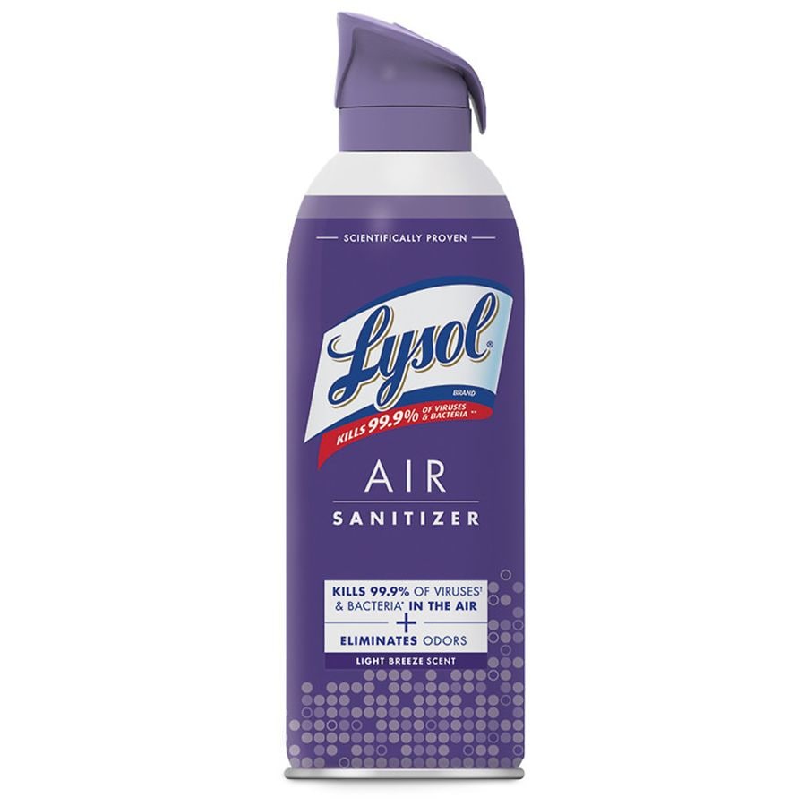 Lysol Air Sanitizer Spray, For Odor Elimination Light Breeze