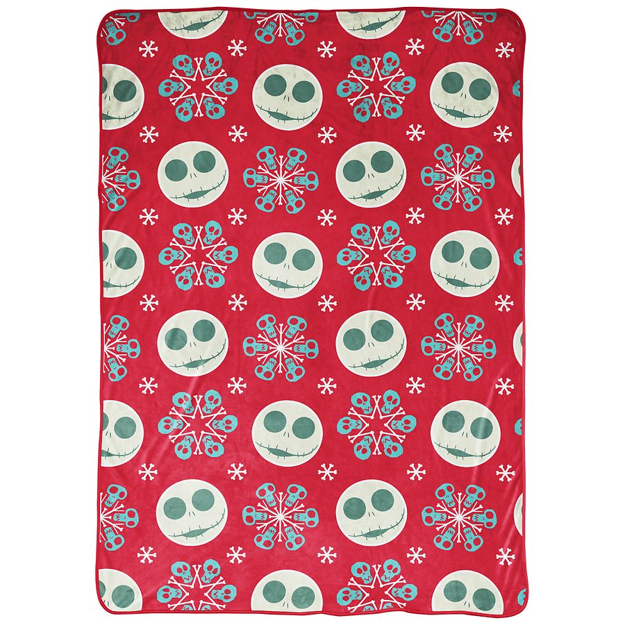 Nightmare Before Christmas Glow In The Dark shops Plush Blanket 60