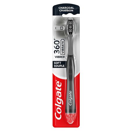 Colgate 360 Vibrate Battery Operated Toothbrush Charcoal