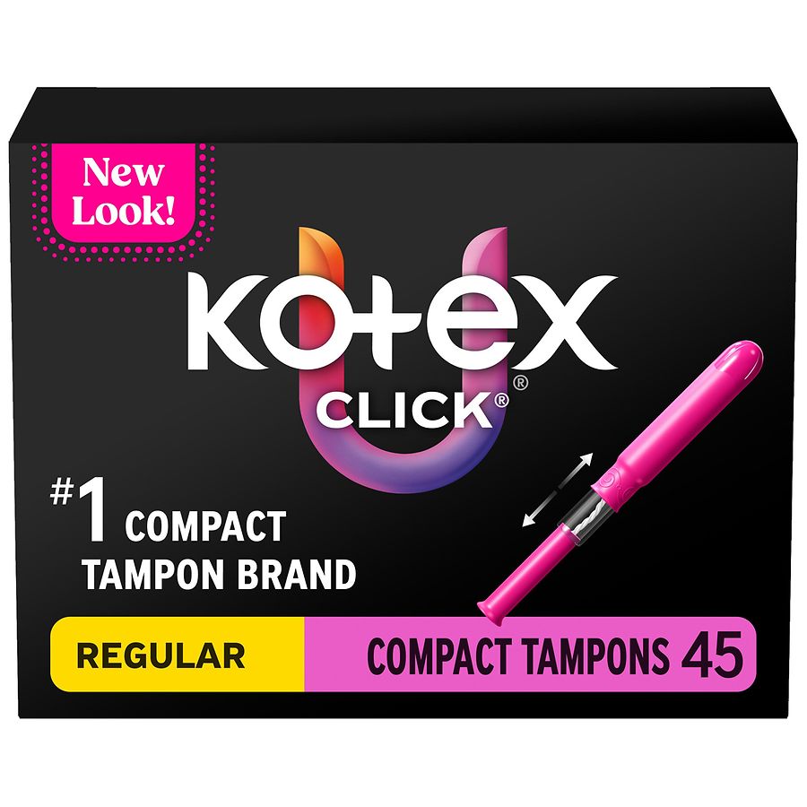 CONDACUM コンダクム U by Kotex Click Compact Tampons, Regular Unscented, Regular White