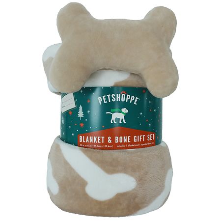 PetShoppe Blanket & Bone Gift Set Bone Print