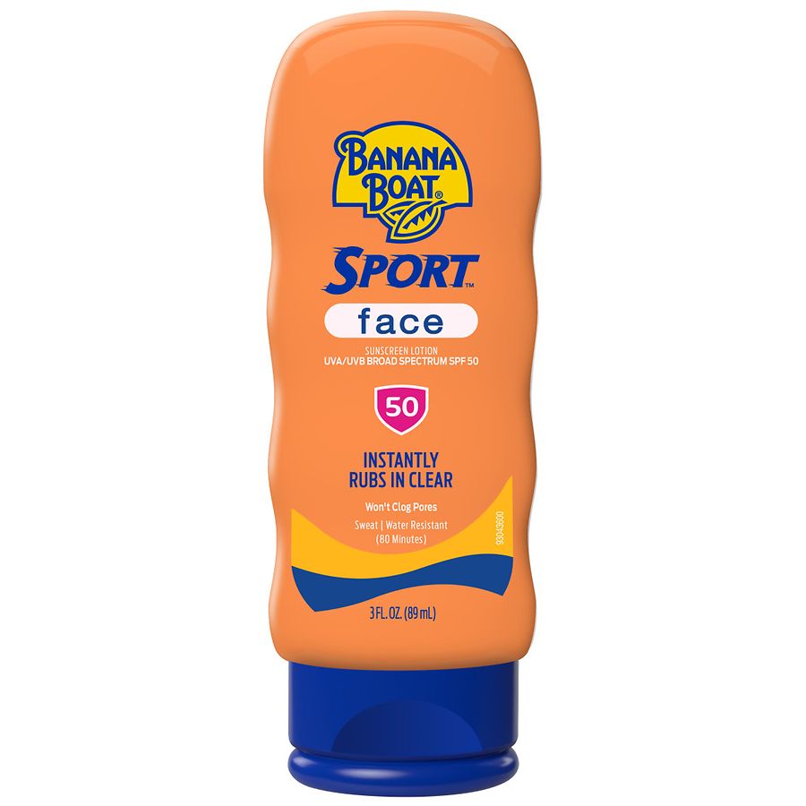 Banana Boat Sport Performance Face Sunscreen Lotion, SPF 50