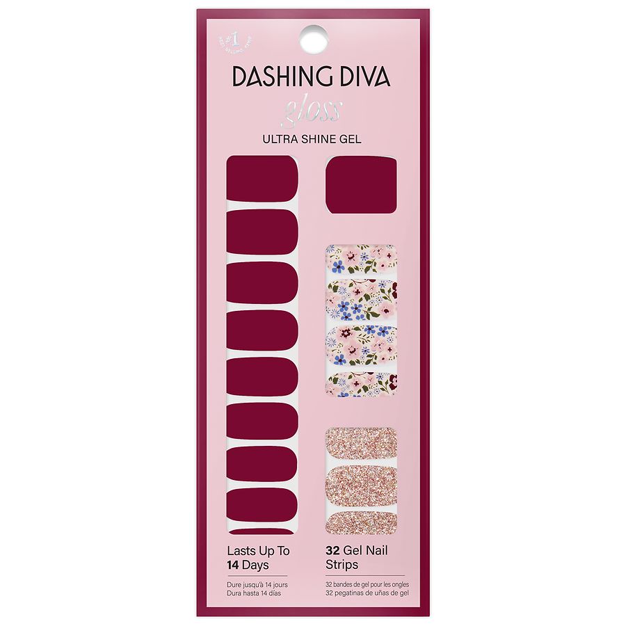 Dashing Diva Ultra Shine Gel Nail Strips Wild Flower