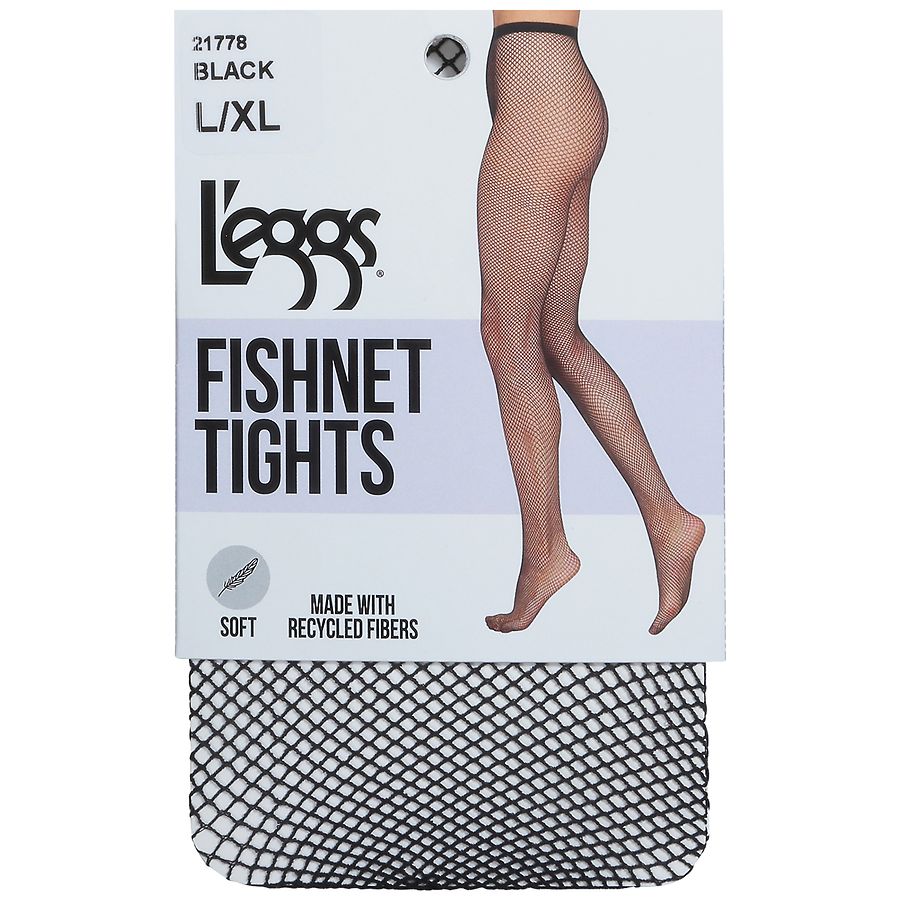 L eggs Fishnet Tights Black Black