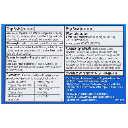 Walgreens Laxative Tablets