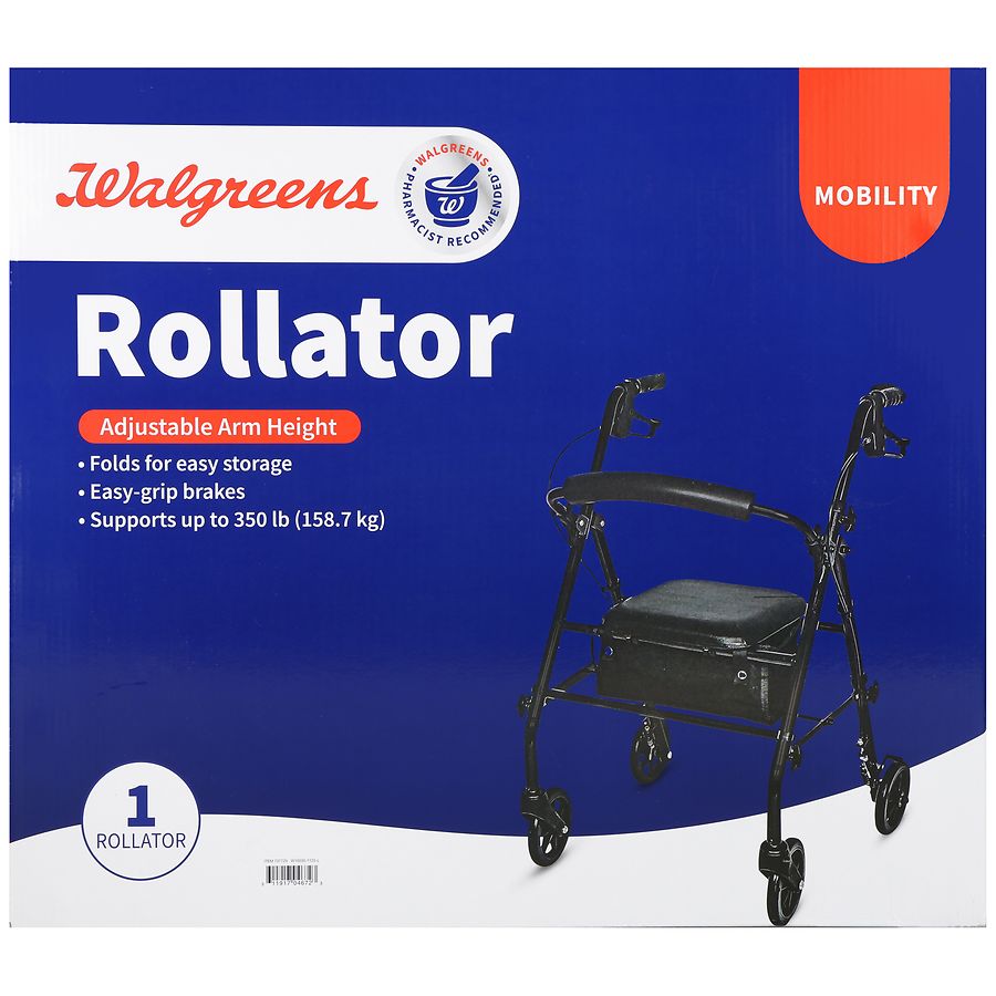 Walgreens Rollator Black