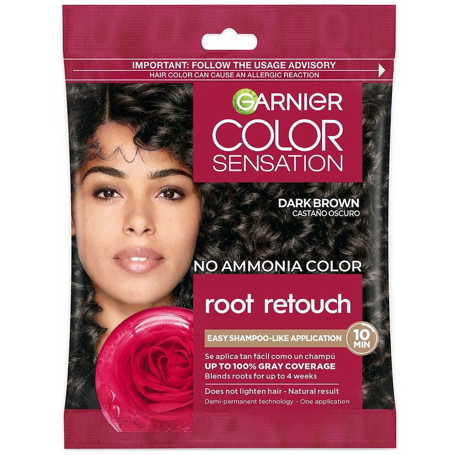 Garnier Color Sensation Ammonia Free Root Retouch And Lengths Refresh Hair Color, Dark Brown