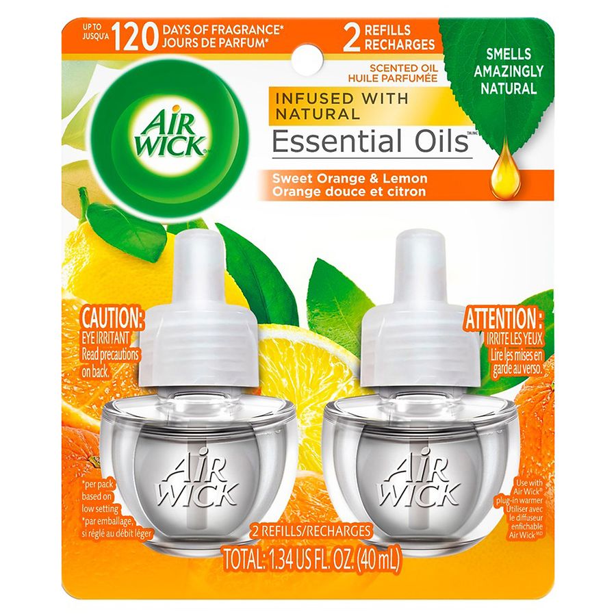 Air Wick Plug in Scented Oil Refill - Air Freshener Sweet Orange & Lemon