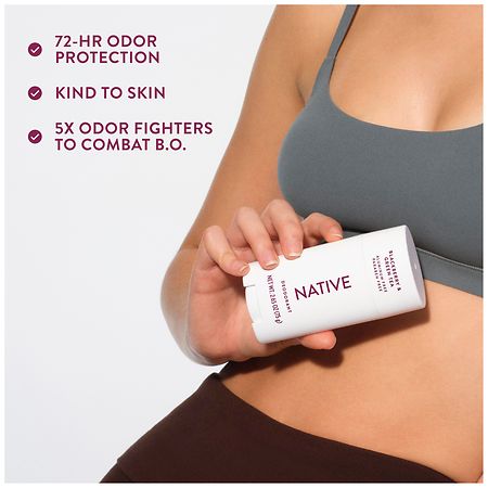 Native Aluminum Free Deodorant, 72 Hour Solid Stick Blackberry