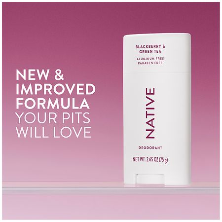 Native Blackberry & Green Tea デオドラント×2個 Native Aluminum Free Deodorant, 72 Hour Solid Stick Blackberry