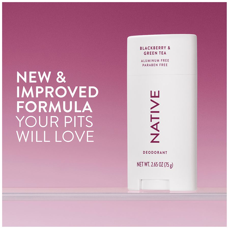 Native Blackberry & Green Tea デオドラント×2個 Native Aluminum Free Deodorant, 72 Hour Solid Stick Blackberry