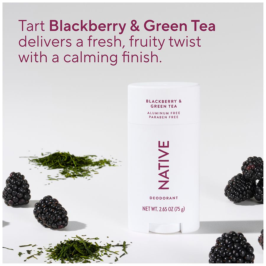 Native Aluminum Free Deodorant, 72 Hour Solid Stick Blackberry