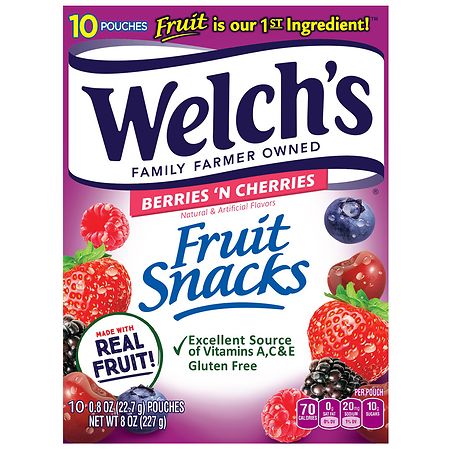 UPC 034856108122 product image for Welch's Fruit Snacks Berries and Cherries - 0.8 oz x 10 pack | upcitemdb.com